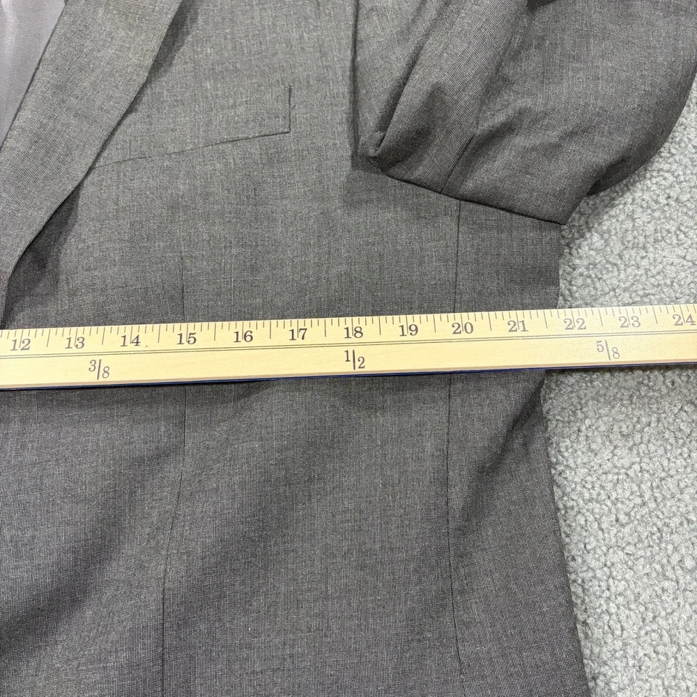 Saddlebred Blazer Mens 44L Gray Motion Stretch Two Button Suit Jacket Business